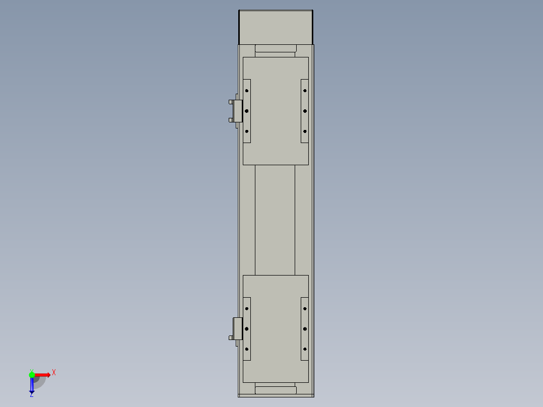 直线模组WG-LHC12-S300-D设计图纸俯视图