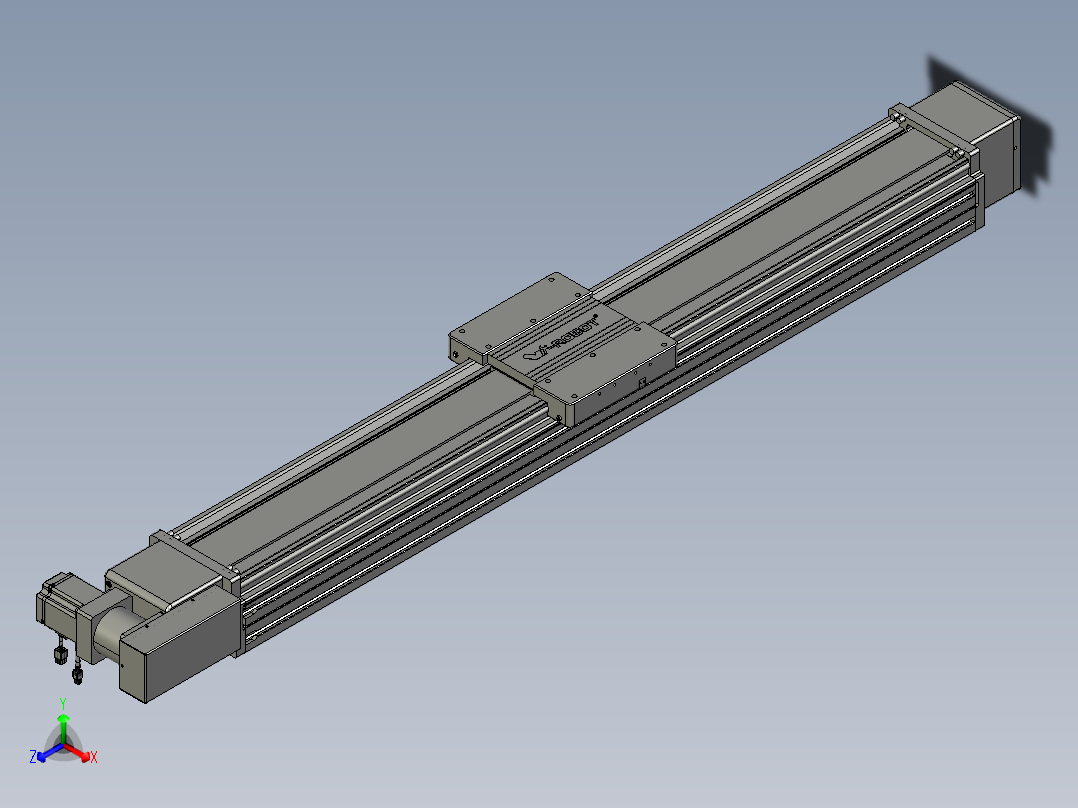 威洛博直线电机模组EB20-L224-S1300-BL-ZP75-MS3-5K主视图
