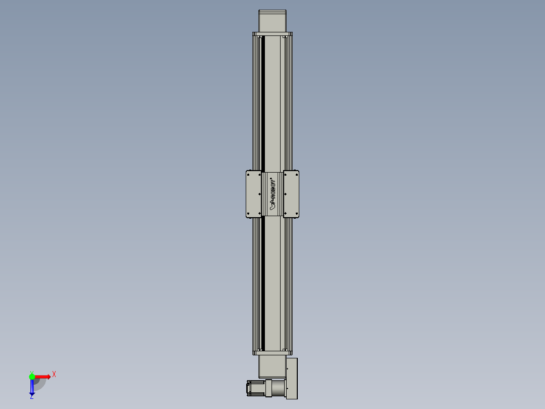 威洛博直线电机模组EB20-L224-S1300-BL-ZP75-MS3-5K俯视图