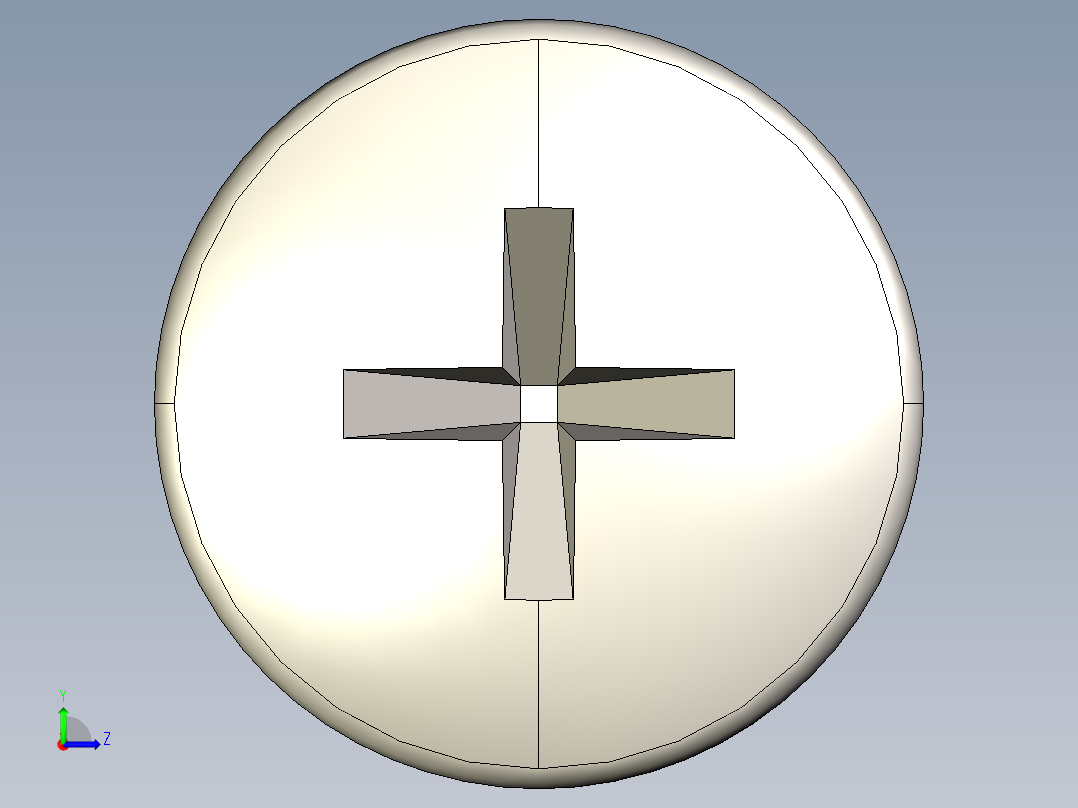 螺丝 M6 十字盘头-M6x50 Screw head.STEP左视图
