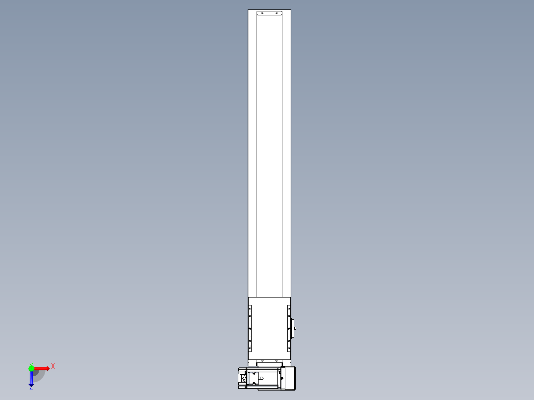 同步带全封闭直线模组TPA-HCB-120D-90-L750-RU-C-P40-N3俯视图