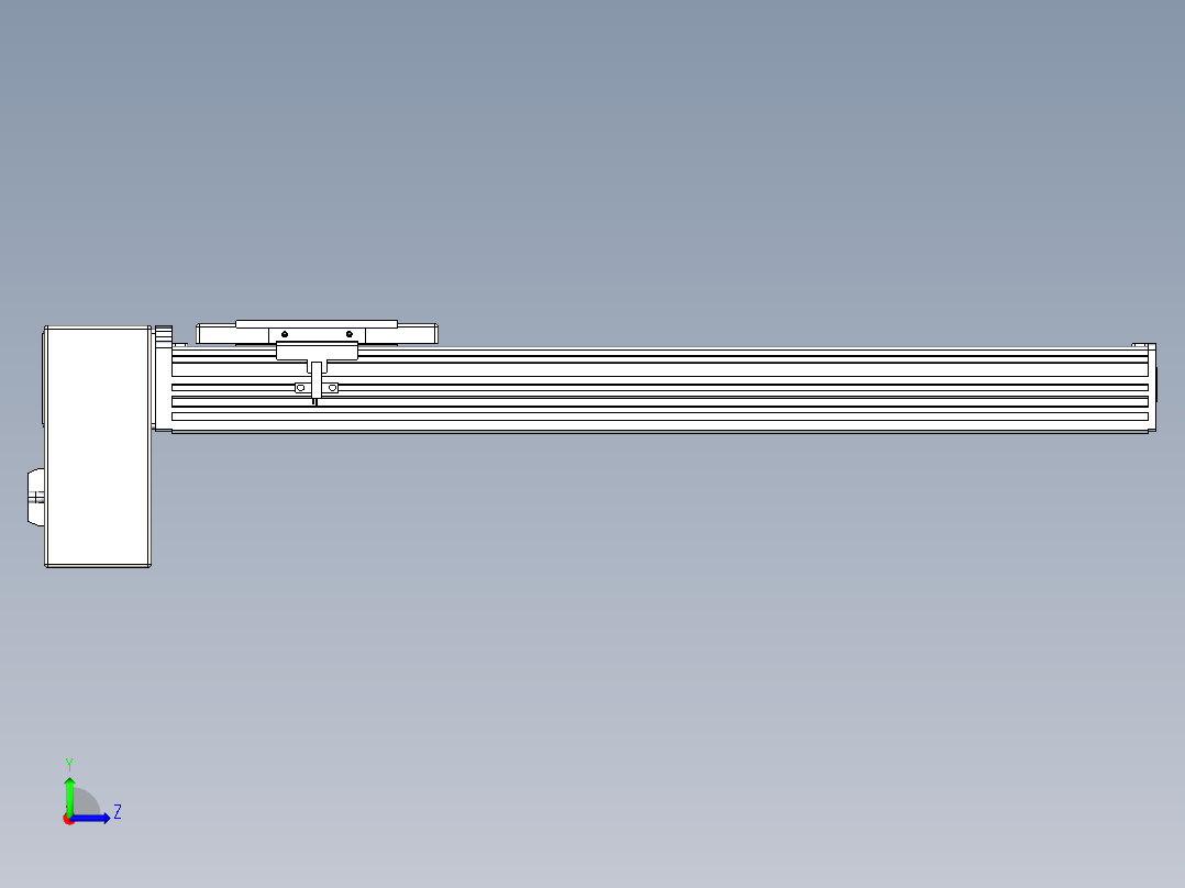 同步带全封闭直线模组TPA-HCB-110D-90-L400-RP-C-P40-N3左视图