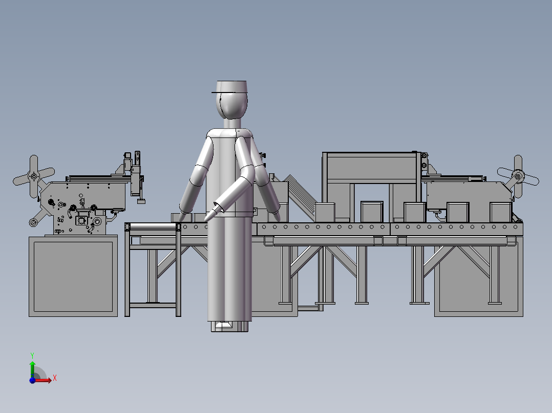 自动组装线前视图
