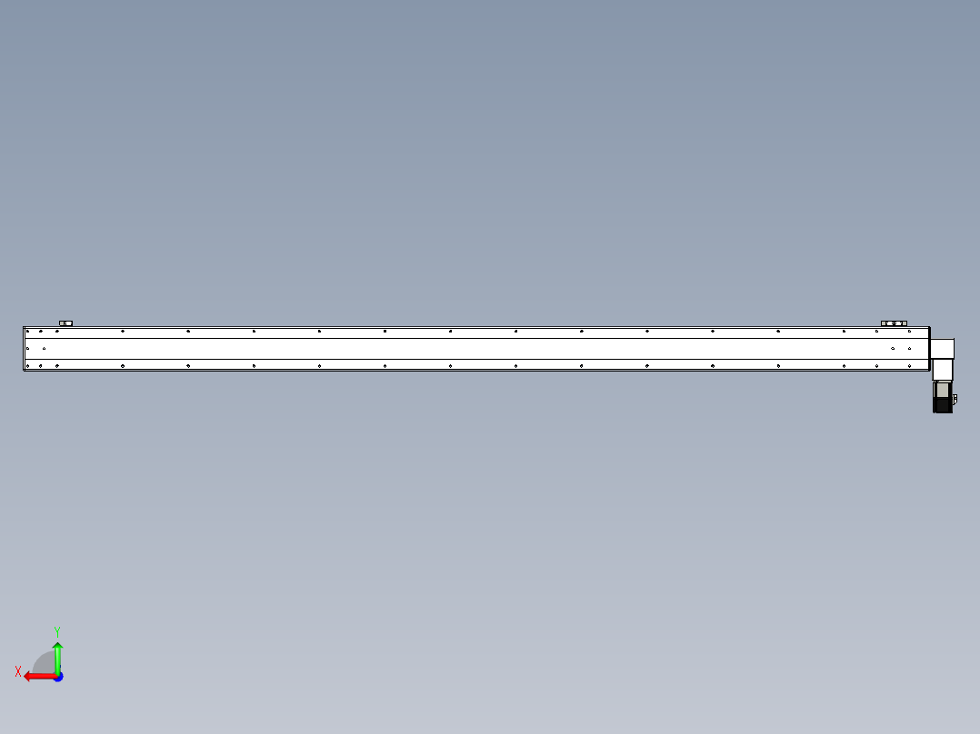 同步带滑台-半封闭B13-L90-S2500-L-P40-D3后视图