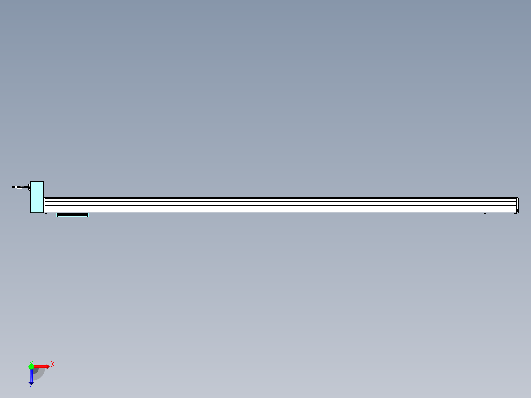 威洛博VBC同步带传动一无尘环境VBC14-L45-S2000-BRD-ZP40-C3俯视图
