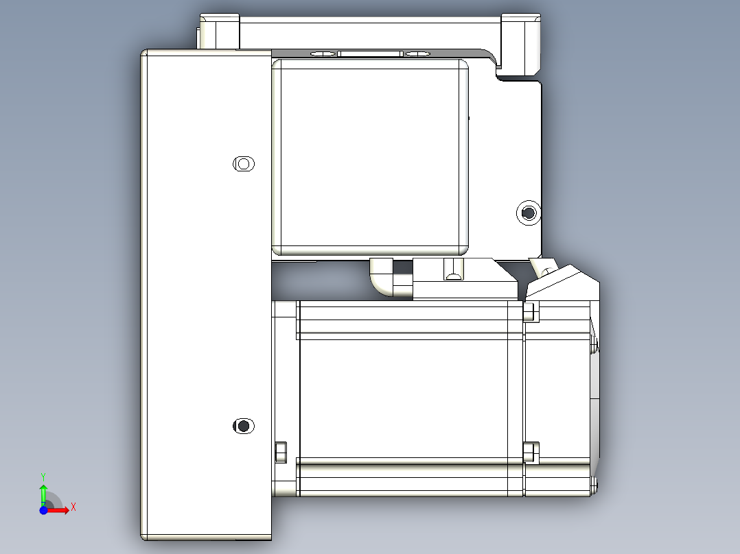 同步带全封闭直线模组TPA-HCB-105D-90-L2350-LP-Y-P20-N3前视图