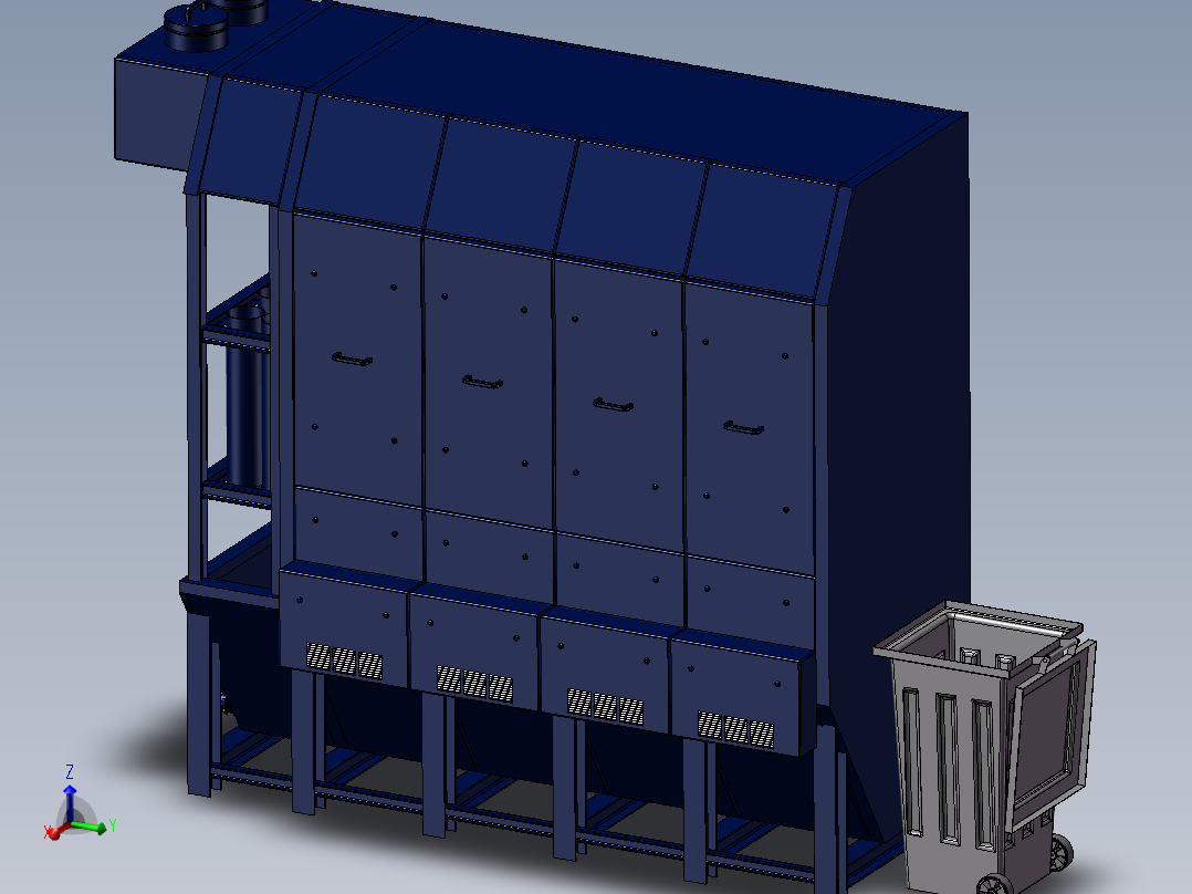 静电除尘器设计模型主视图