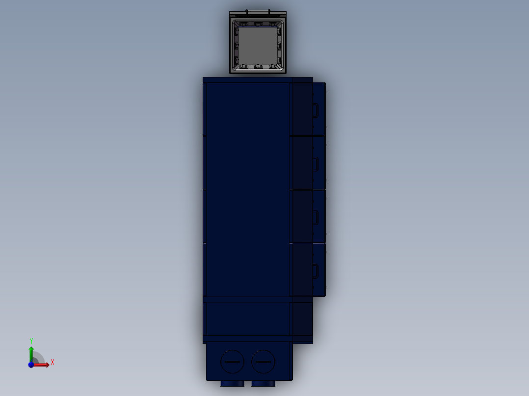 静电除尘器设计模型前视图