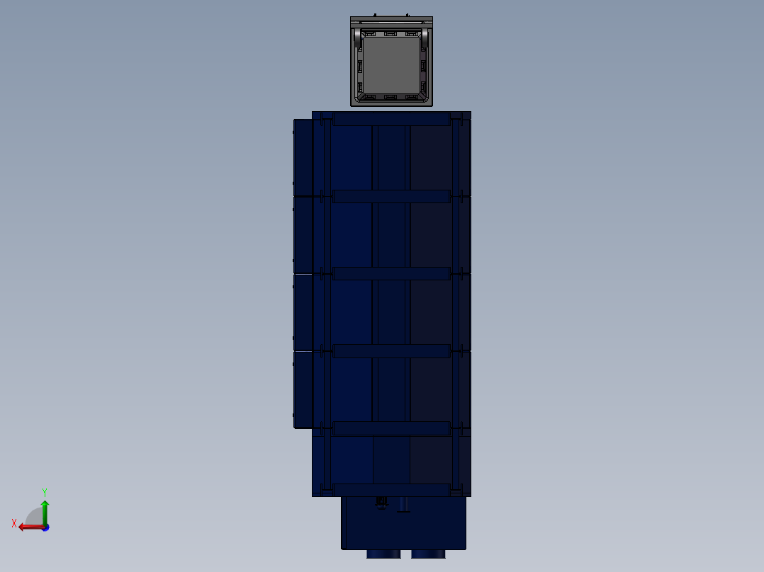 静电除尘器设计模型后视图