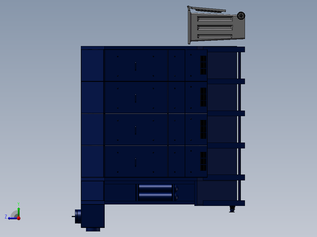 静电除尘器设计模型右视图