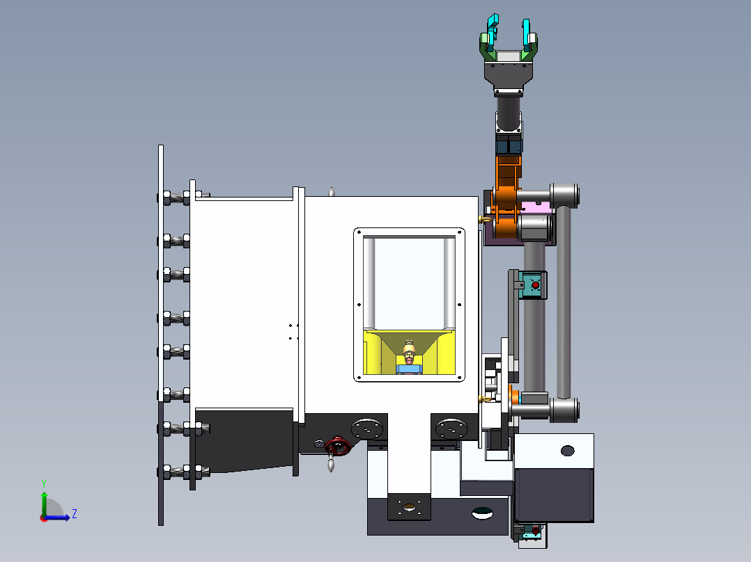 H760 连杆式取件机械手左视图