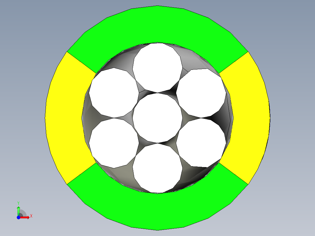 单芯电缆前视图