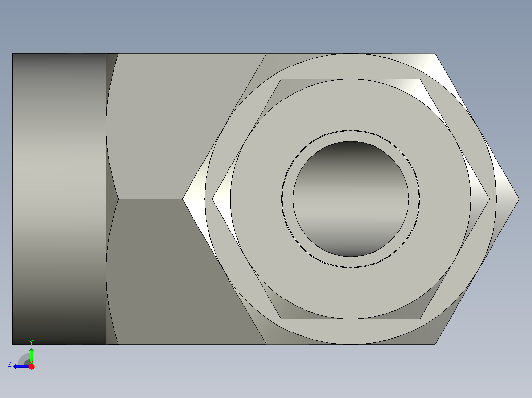 卡套式工业通用硬管接头8-8_dbu-s右视图