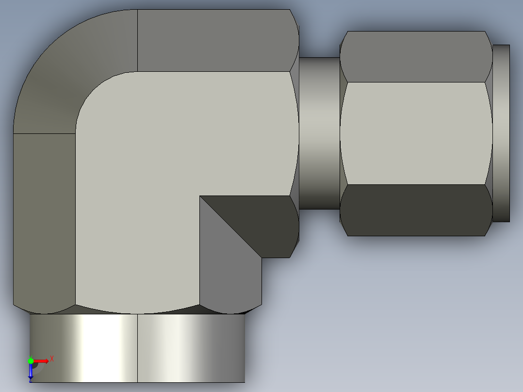 卡套式工业通用硬管接头8-8_dbu-s俯视图