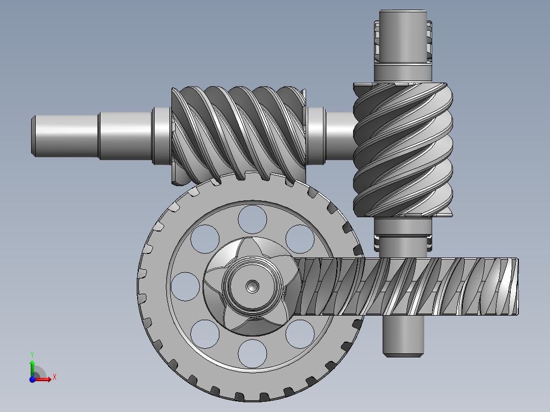 蜗轮蜗杆(60)前视图