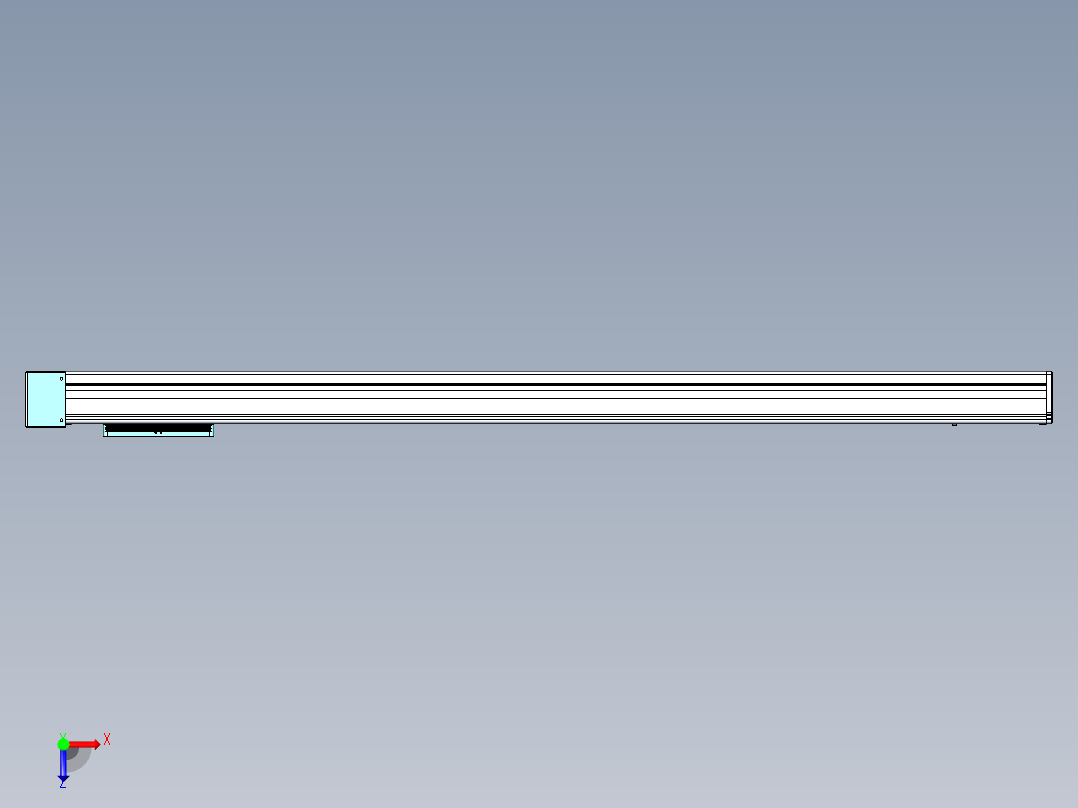 威洛博VC丝杆传动-无尘环境VC14-Lxx-C-S1150-BL-ZP40-C3俯视图