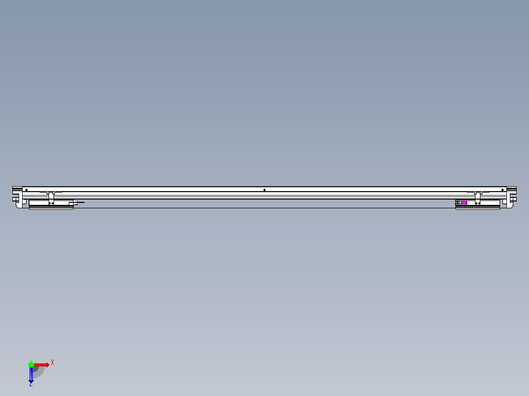 威洛博VL系列直线电机模组-2VL14S2-S1350俯视图