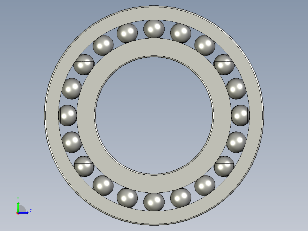 深沟球轴承16005左视图