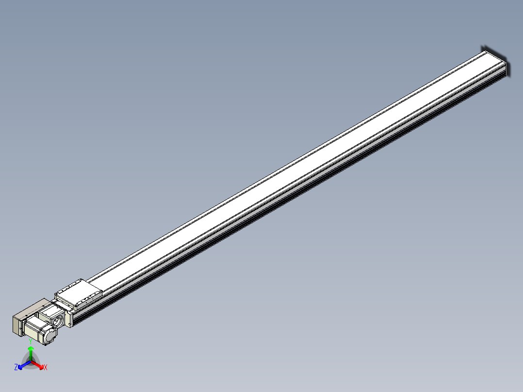 同步带全封闭直线模组TPA-HCB-105D-90-L1850-ML-Y-P20-N3正等轴测图