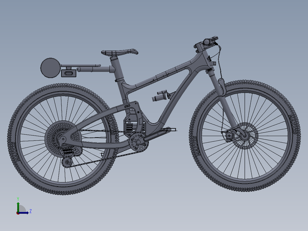 65---带急救箱和工具箱的自行车附件设计模型sw2010三维图纸模型设计图纸左视图