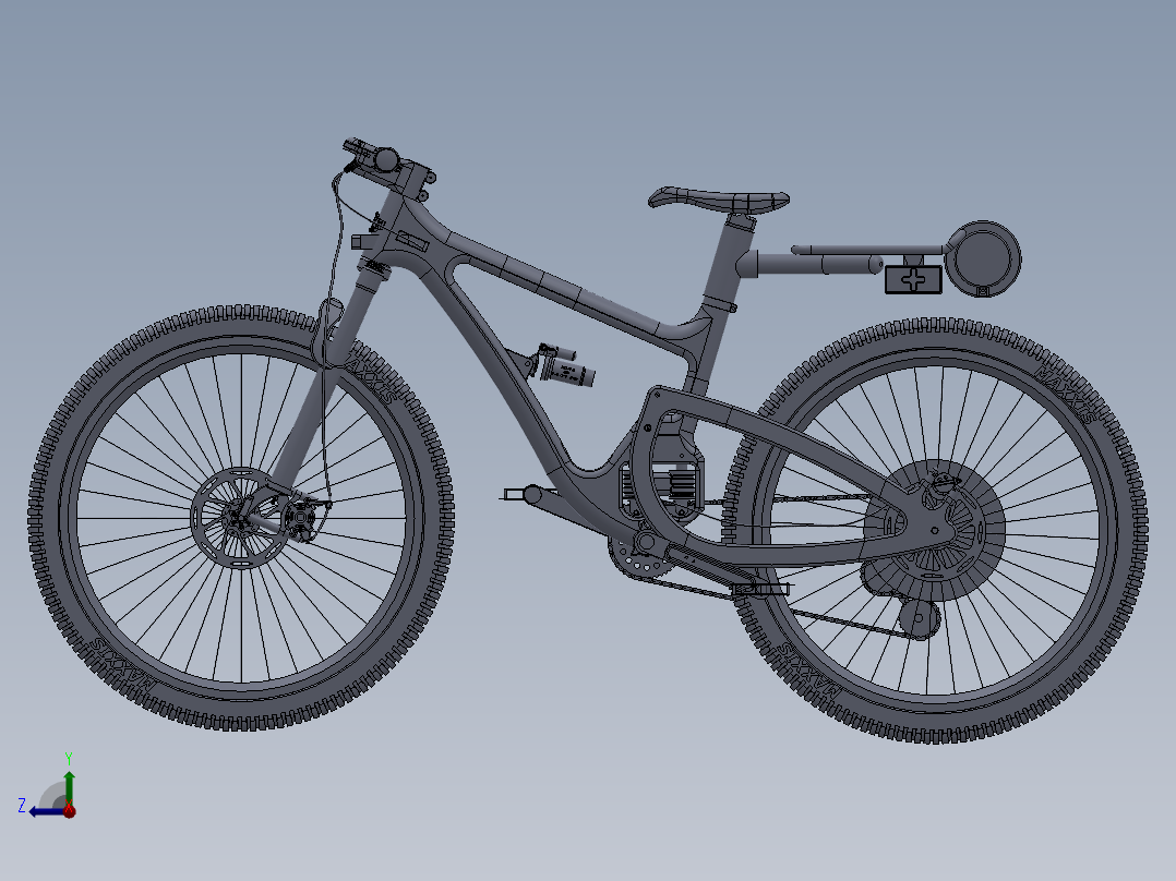 65---带急救箱和工具箱的自行车附件设计模型sw2010三维图纸模型设计图纸右视图