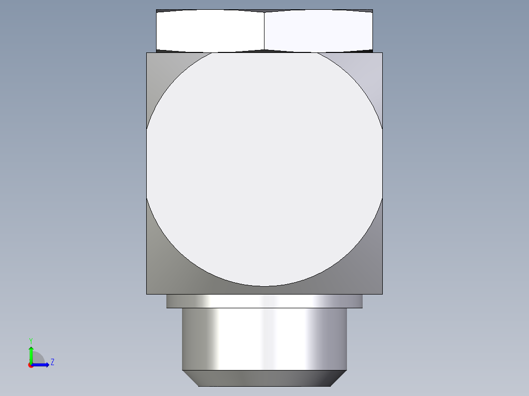 卡套式工业通用硬管接头EO_High_pressure_banjo_elbow_WH35ZLRKDSCF左视图