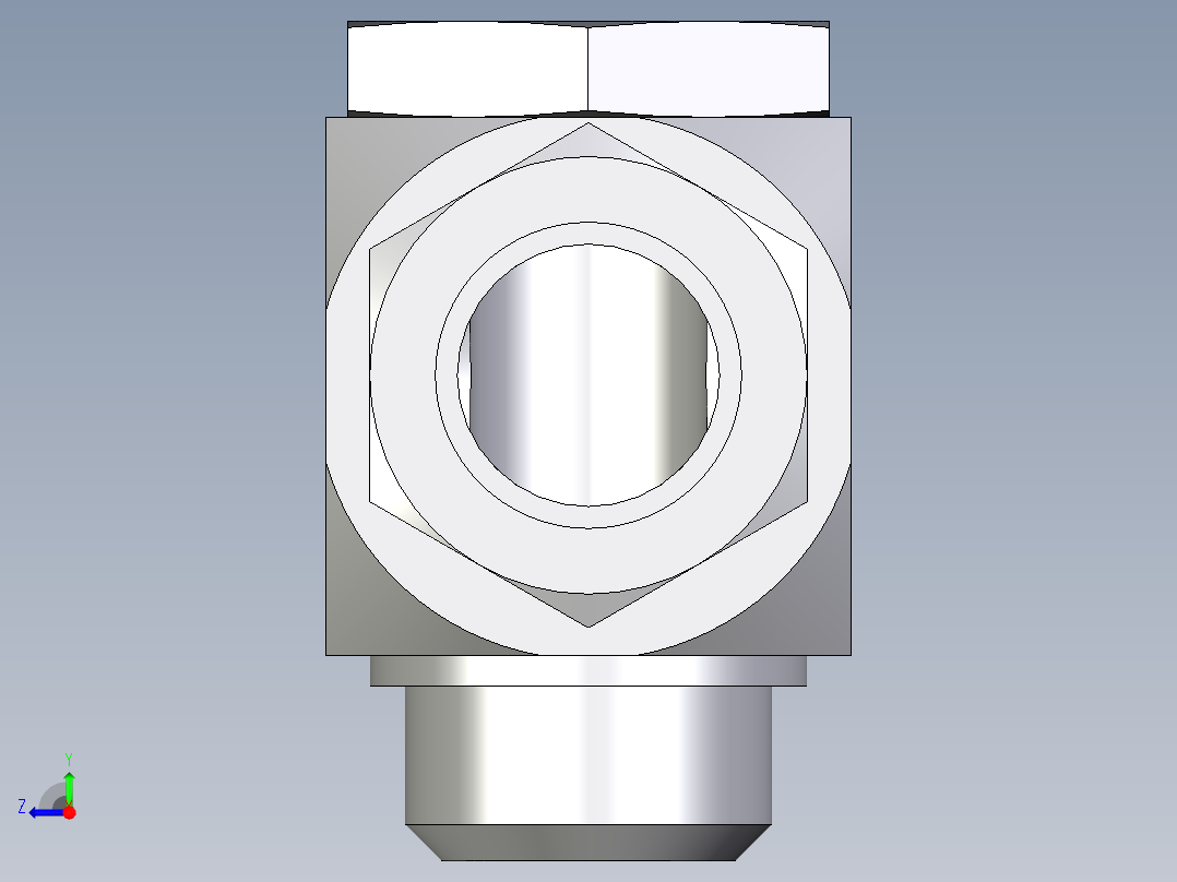 卡套式工业通用硬管接头EO_High_pressure_banjo_elbow_WH35ZLRKDSCF右视图