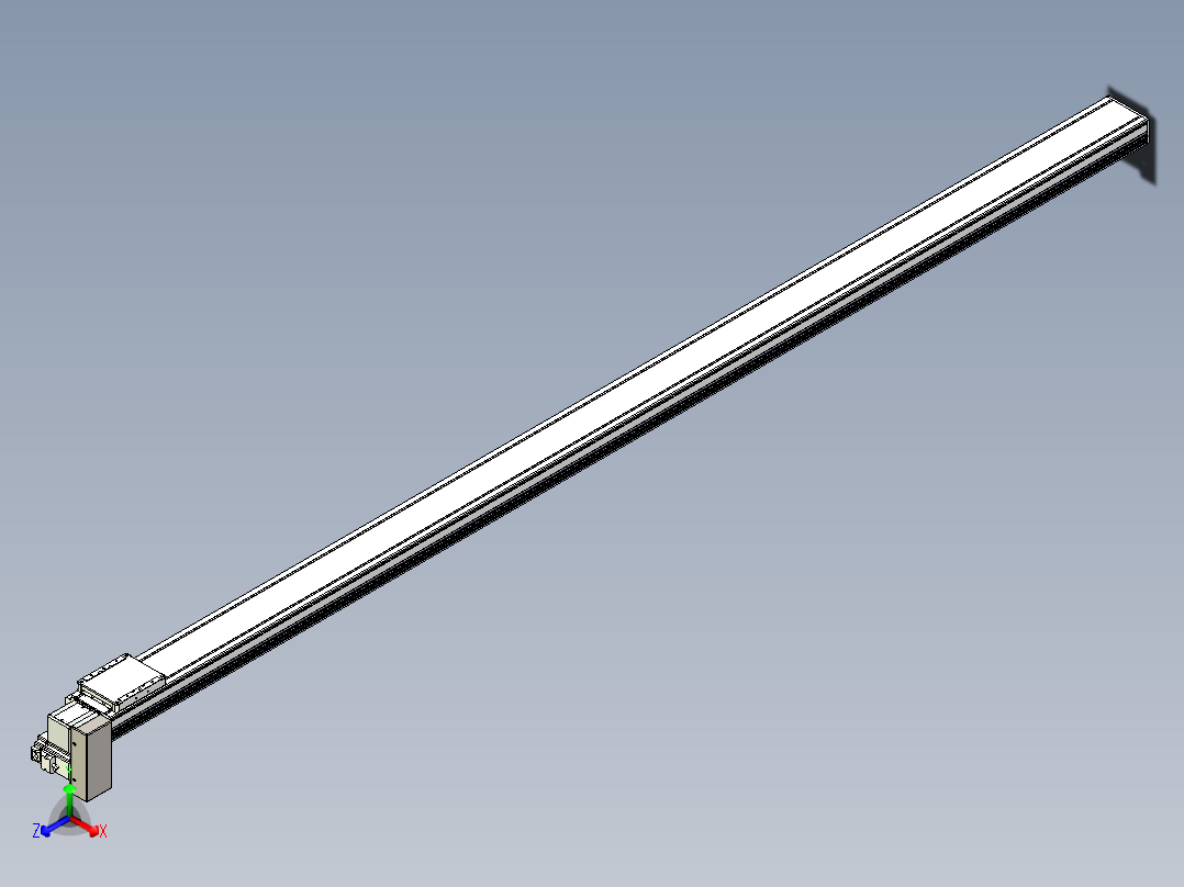 同步带全封闭直线模组TPA-HCB-105D-90-L2450-RP-Y-P20-N3正等轴测图