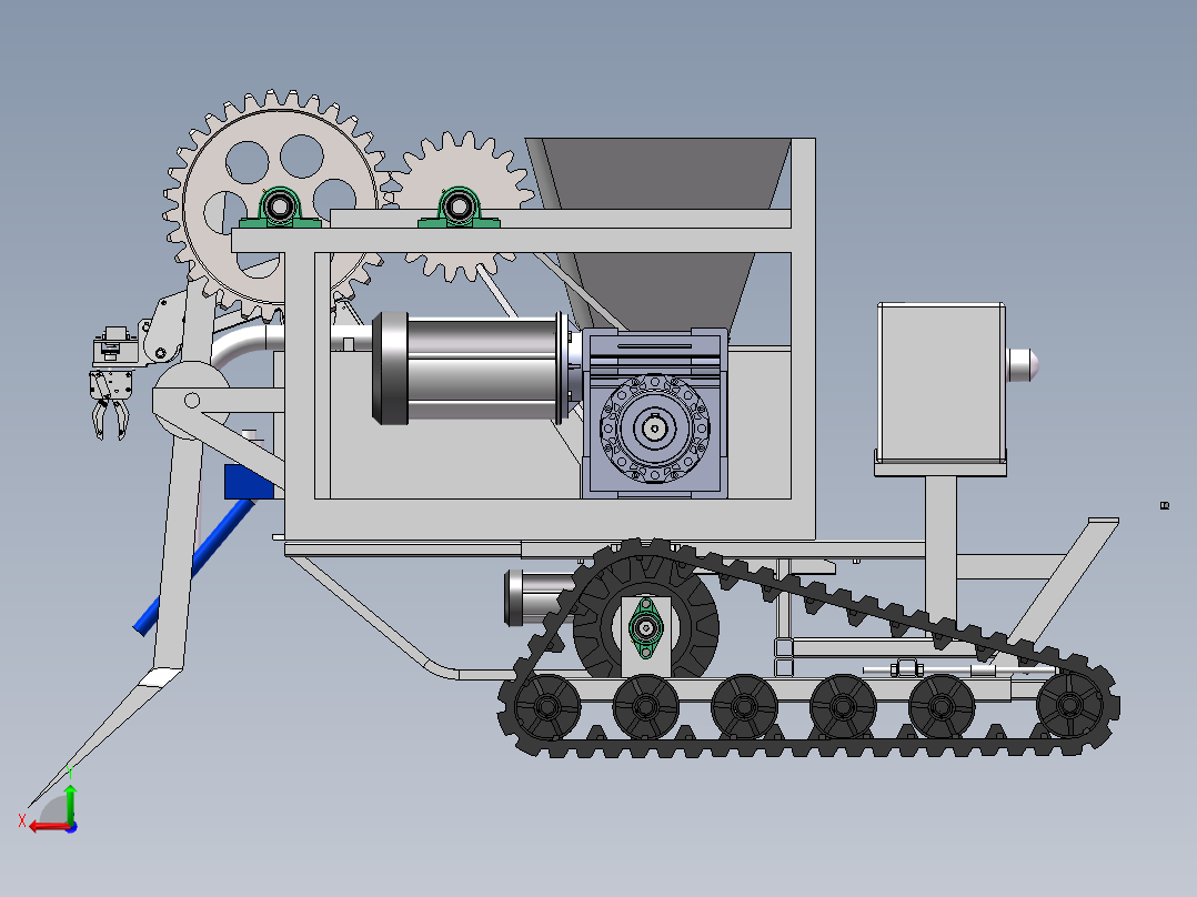 施肥保湿机后视图