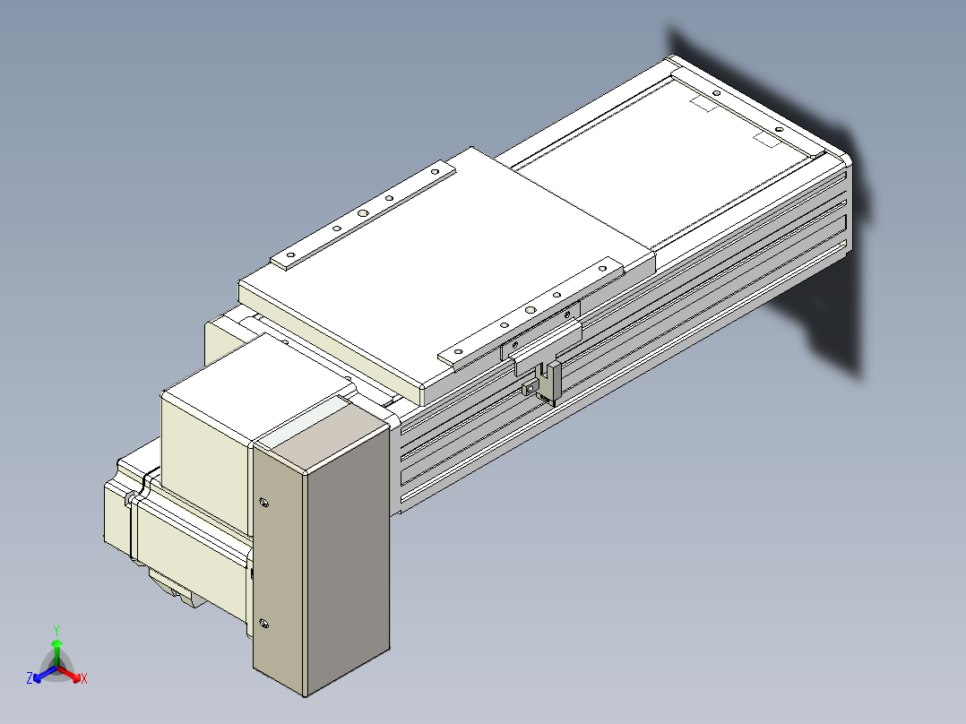 同步带全封闭直线模组TPA-HCB-14D-120-L100-RP-C-P40-N3主视图