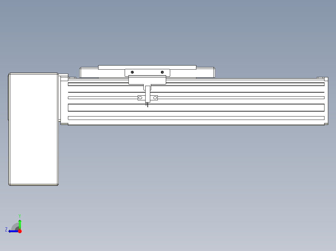同步带全封闭直线模组TPA-HCB-14D-120-L100-RP-C-P40-N3右视图