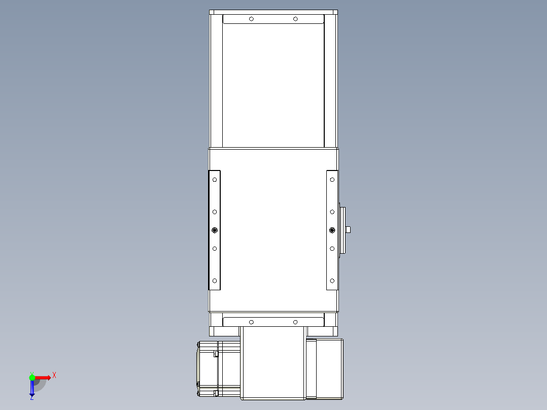 同步带全封闭直线模组TPA-HCB-14D-120-L100-RP-C-P40-N3俯视图