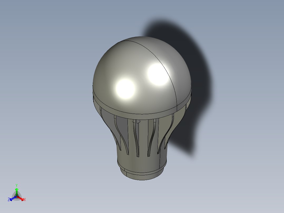 LED环泡灯正等轴测图