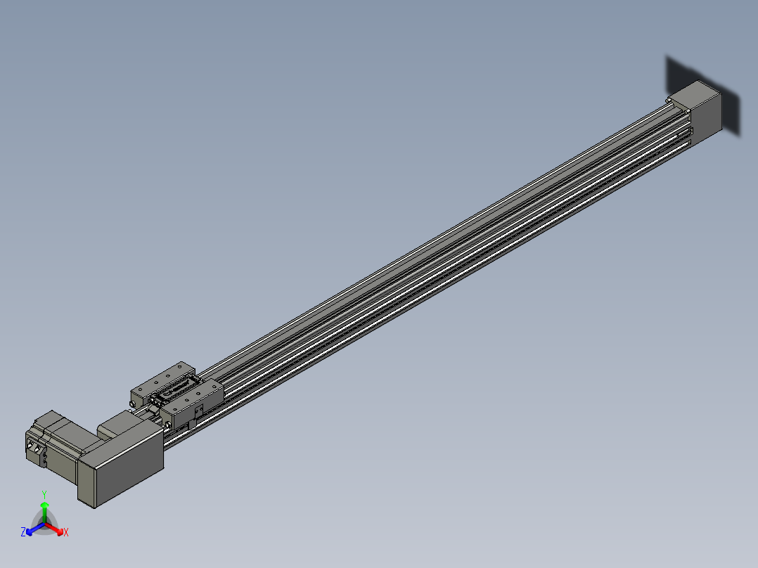 威洛博直线电机模组EB4-L40-S800-BL-57-MS3主视图