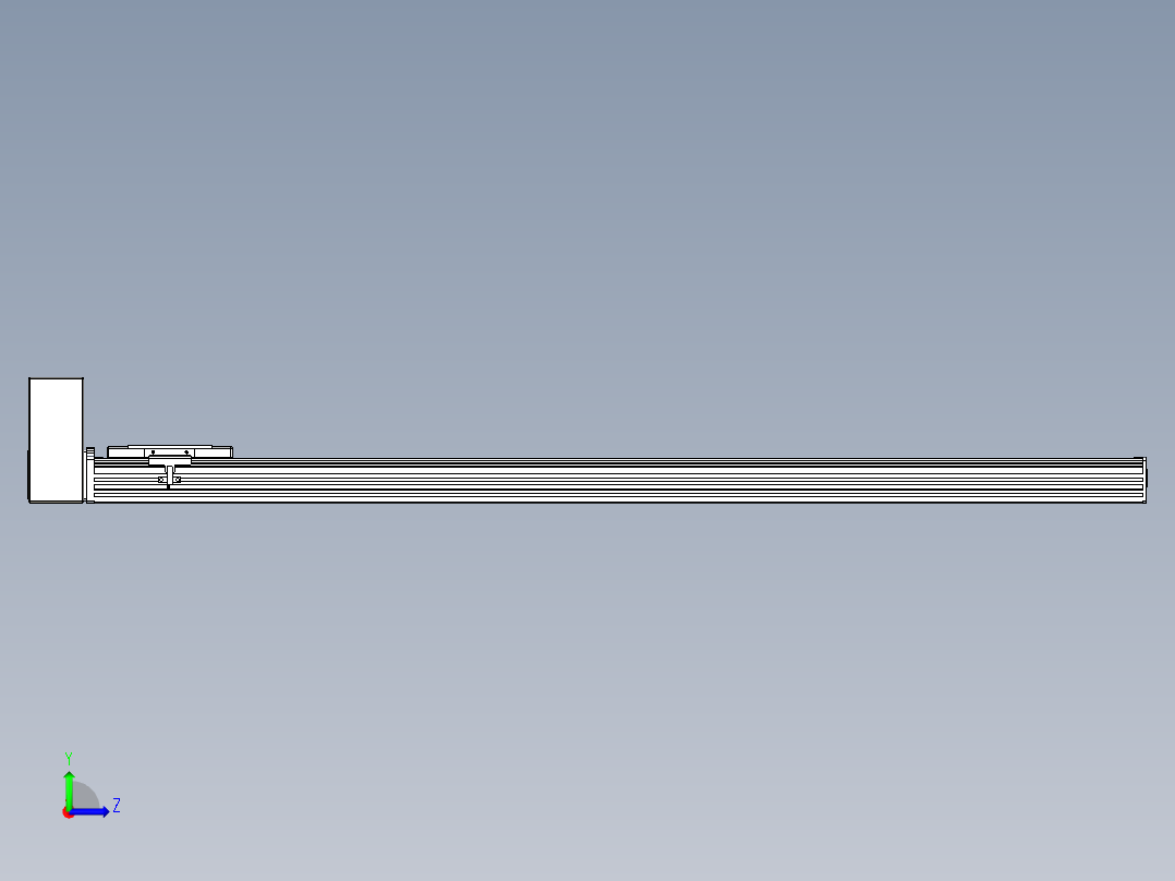 同步带全封闭直线模组TPA-HCB-110D-90-L1050-RU-Y-P40-N3左视图