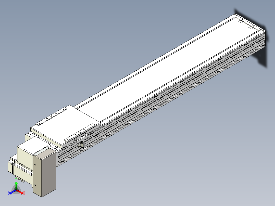 同步带全封闭直线模组TPA-HCB-14D-120-L700-RP-C-P40-N3正等轴测图