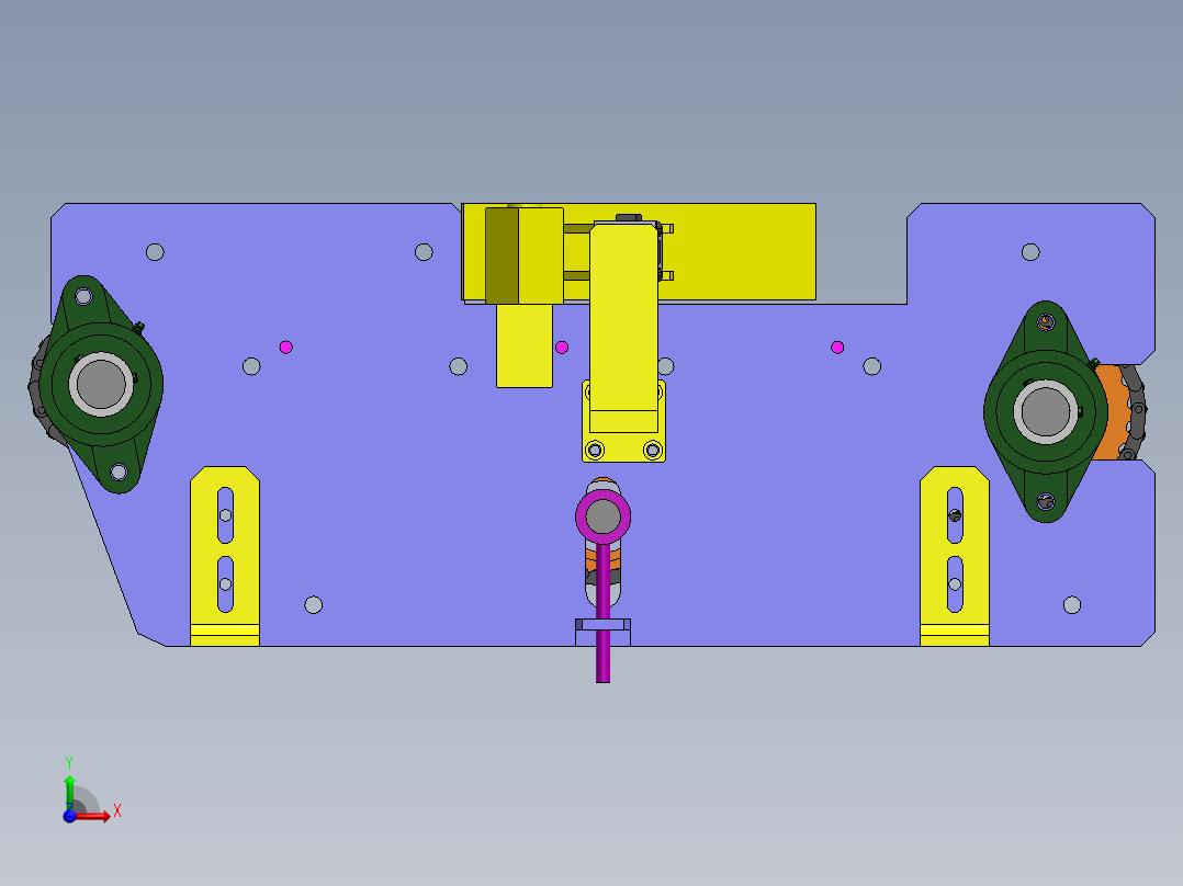 链式输送机机构前视图