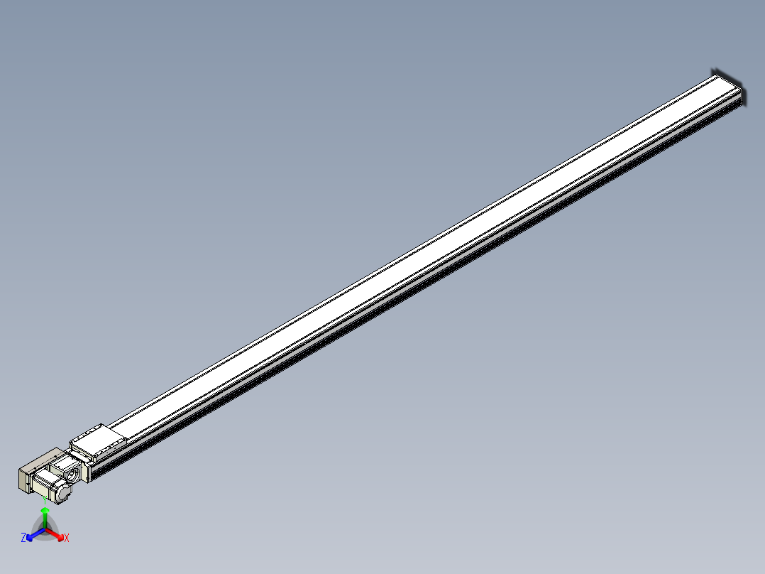 同步带全封闭直线模组TPA-HCB-105D-90-L2350-ML-Y-P20-N3正等轴测图