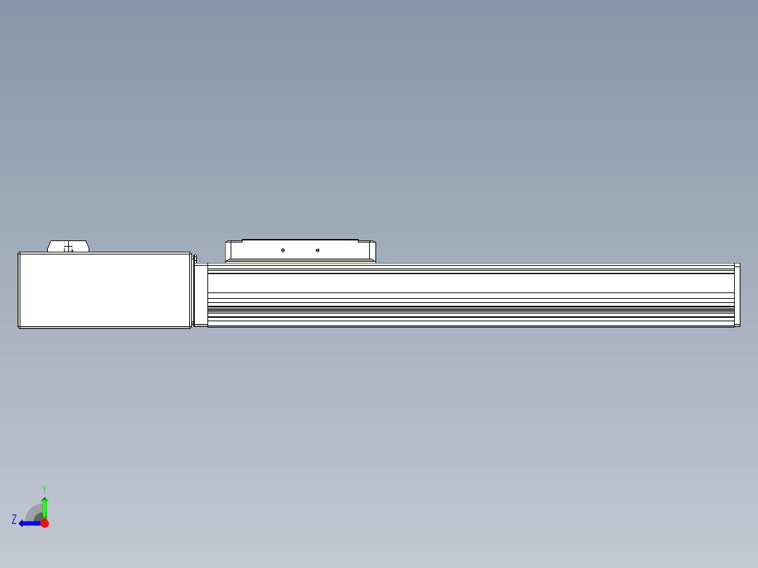 同步带全封闭直线模组TPA-HCB-105D-90-L250-MR-Y-P20-N3右视图