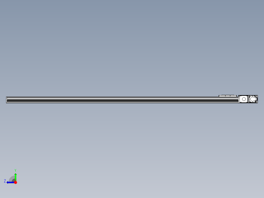 同步带全封闭直线模组TPA-HCB-110D-90-L1750-MR-C-P40-N3右视图