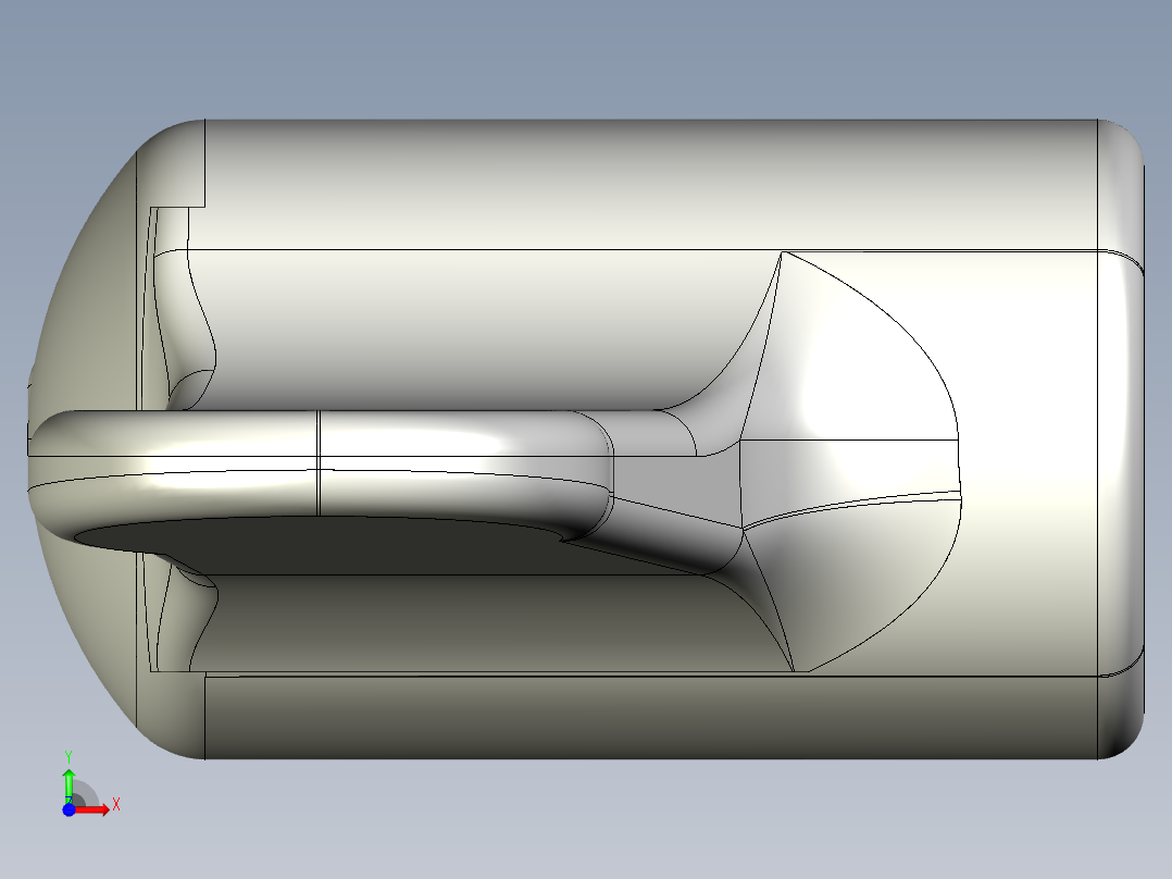 蝶型把手(不銹鋼)WK-3D多系列多零件图纸模型前视图