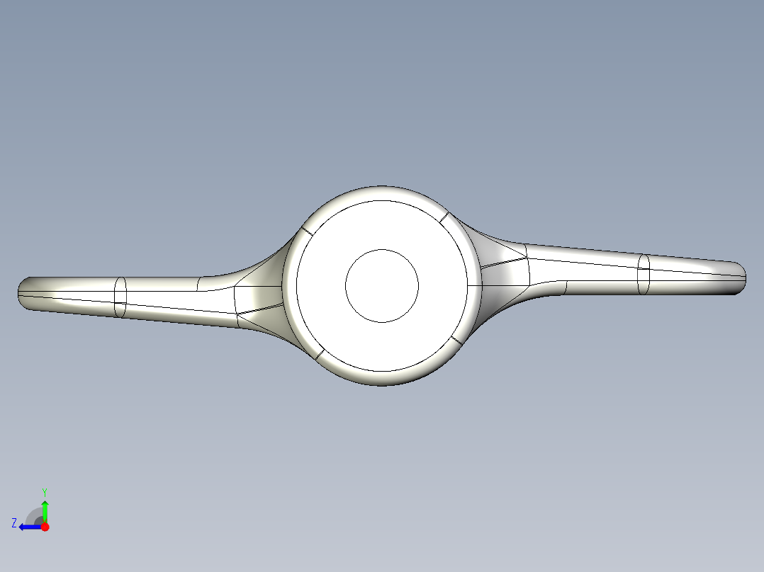 蝶型把手(不銹鋼)WK-3D多系列多零件图纸模型右视图