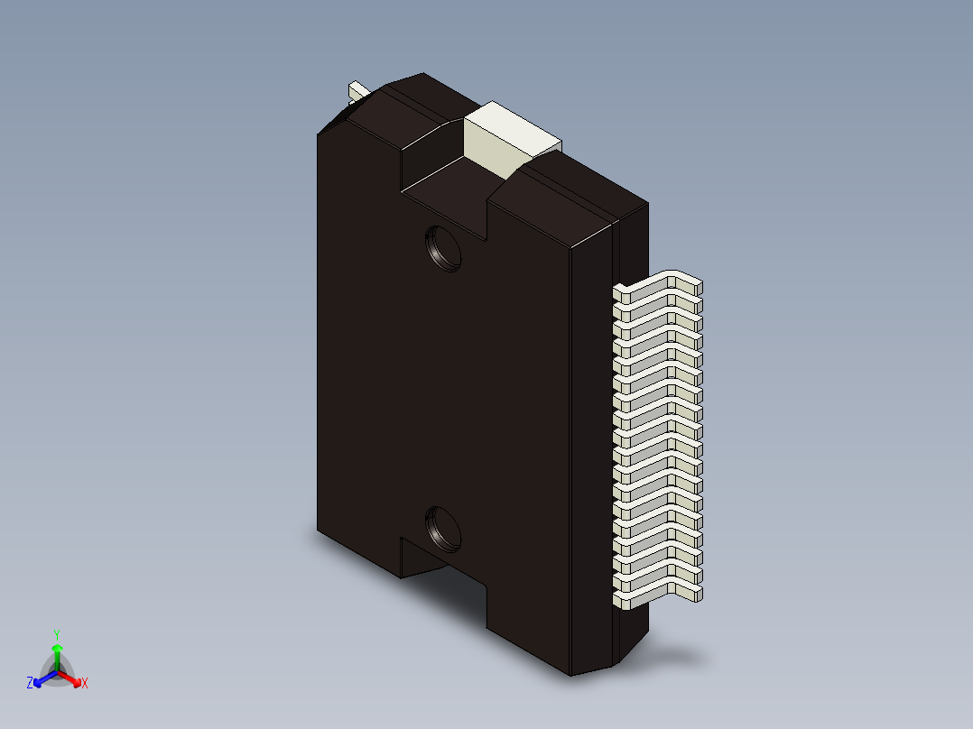IC封装电源36引脚正等轴测图
