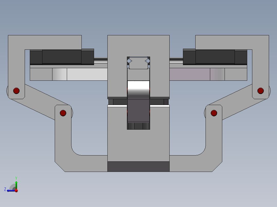四爪机械手右视图