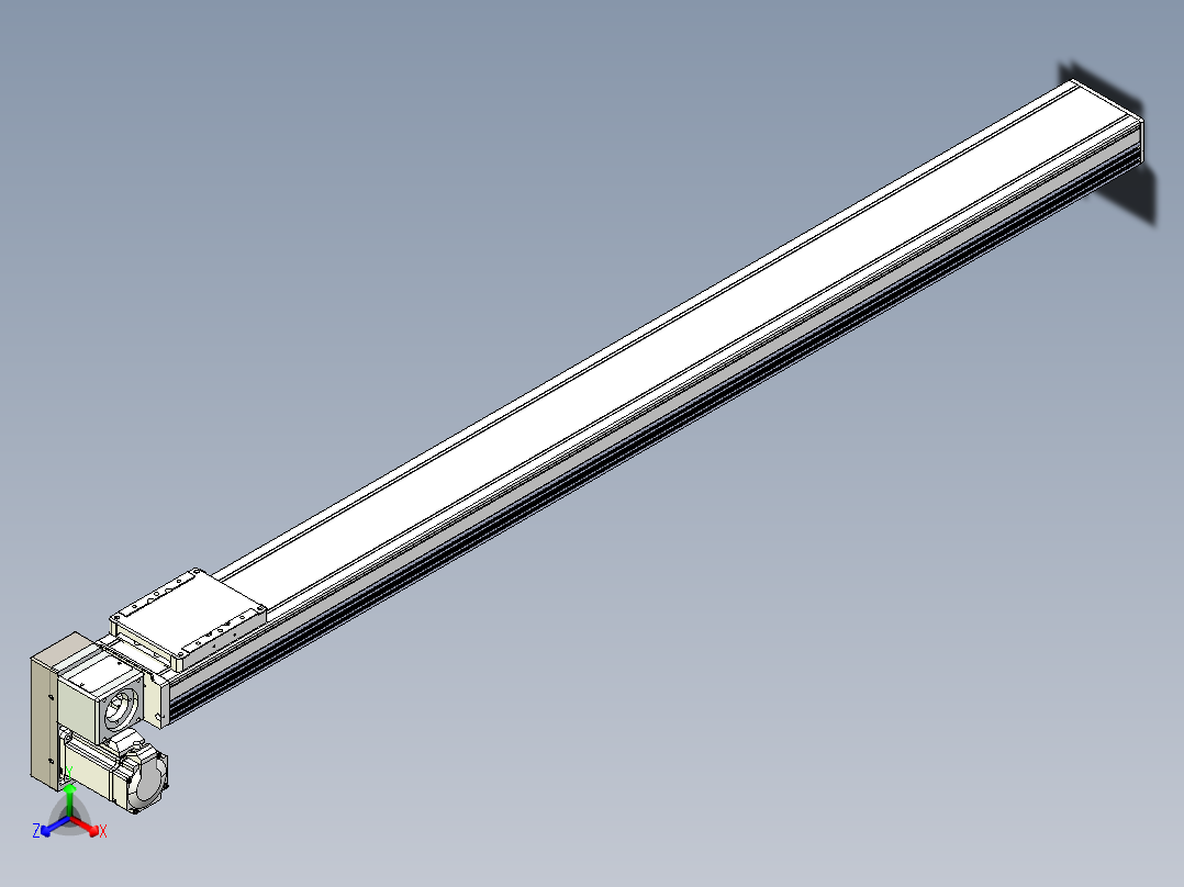 同步带全封闭直线模组TPA-HCB-105D-90-L1200-LP-C-P20-N3主视图