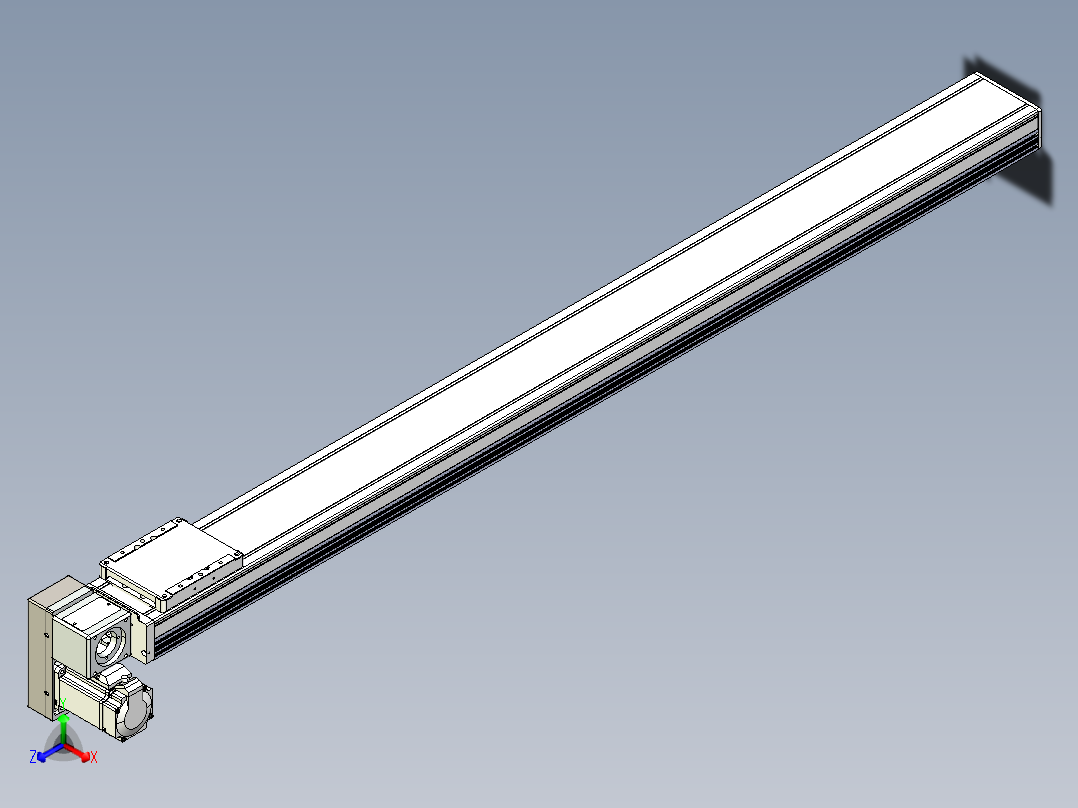 同步带全封闭直线模组TPA-HCB-105D-90-L1200-LP-C-P20-N3正等轴测图