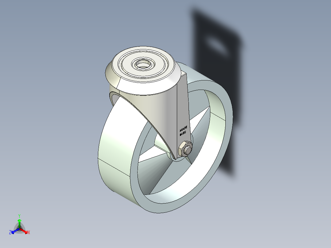 型材-KJN 515366 125MM WHEEL正等轴测图