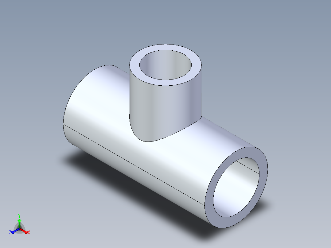 CPVC管件02-Sch80_ReducingTee_SxSxS_9801-101_0.75in x 0.5in主视图