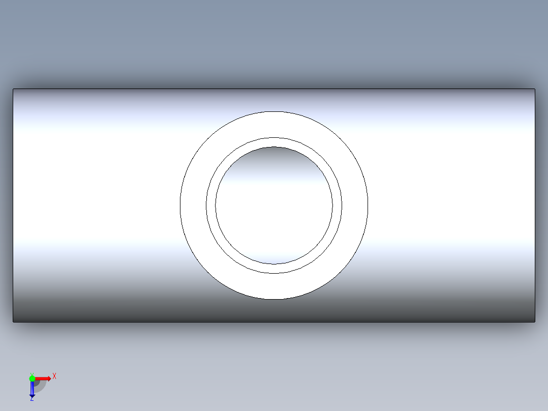 CPVC管件02-Sch80_ReducingTee_SxSxS_9801-101_0.75in x 0.5in俯视图