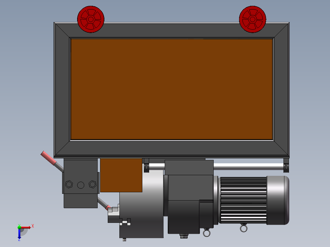 钢筋滚丝机sw18可编辑俯视图